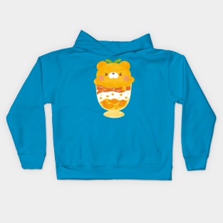 Orange Bear Parfait Kids Hoodie